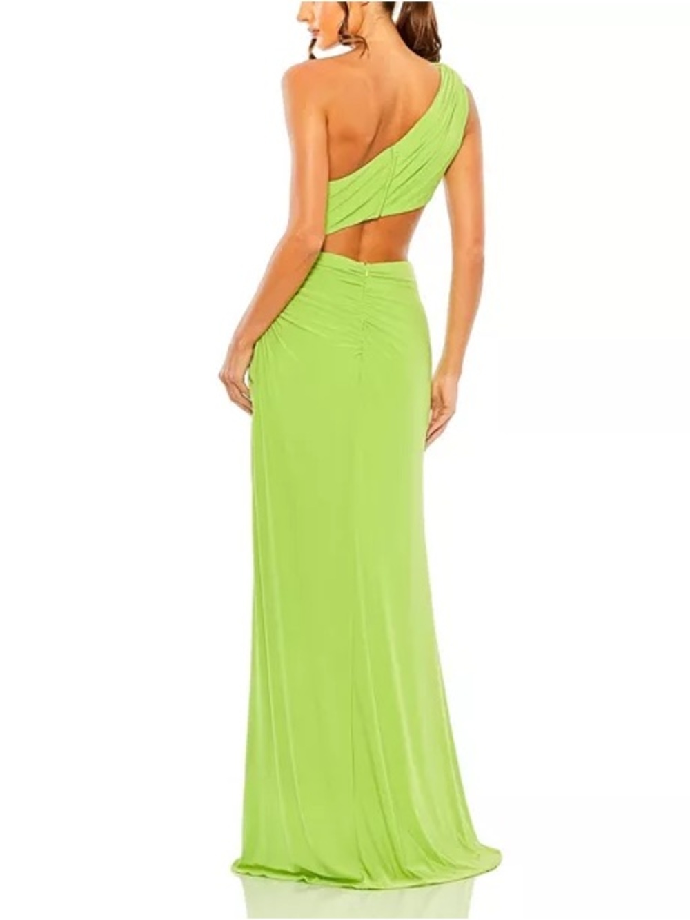 Mac Duggal Cut Out One Shoulder Ruched Back Gown - Picture 3 of 7